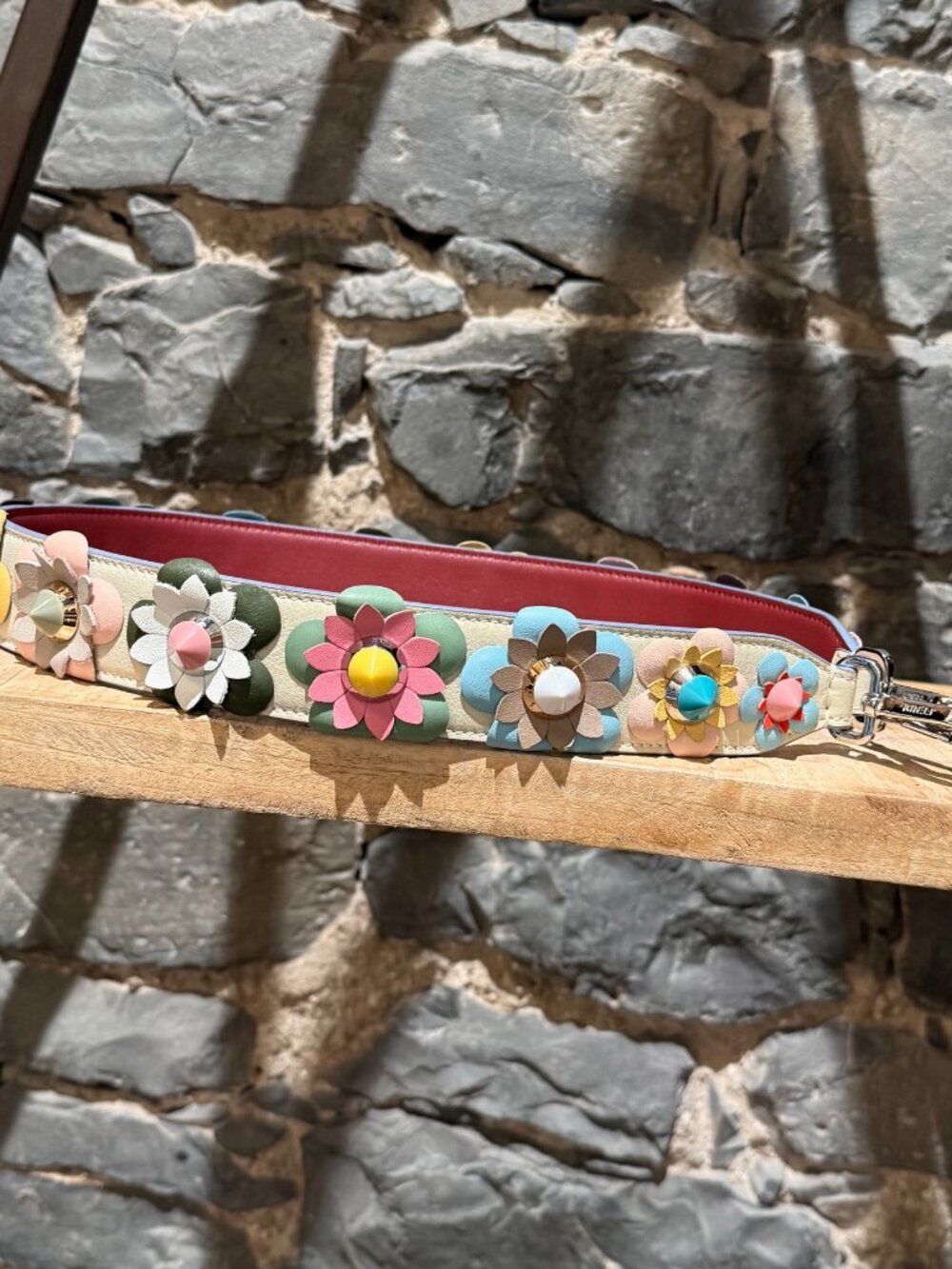 Fendi Flowerland Floral Embellished Strap You Bag Strap - Picture 4 of 12